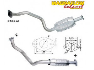 MAGNAFLOW 85872D katalizatoriaus keitiklis 
 Išmetimo sistema -> Katalizatoriaus keitiklis
858059