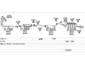 MTS C250585005790 išmetimo sistema 
 Išmetimo sistema -> Išmetimo sistema, visa