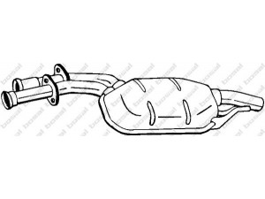 BOSAL 175-005 vidurinis duslintuvas 
 Išmetimo sistema -> Duslintuvas
124 490 31 15, 124 491 97 01