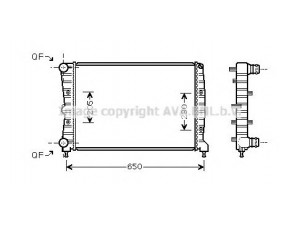 AVA QUALITY COOLING AL2087 radiatorius, variklio aušinimas 
 Aušinimo sistema -> Radiatorius/alyvos aušintuvas -> Radiatorius/dalys
46849783, 50518255