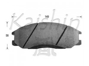 KAISHIN FK11103 stabdžių trinkelių rinkinys, diskinis stabdys 
 Techninės priežiūros dalys -> Papildomas remontas
581013AA20, 581014AA26