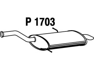 FENNO P1703 galinis duslintuvas 
 Išmetimo sistema -> Duslintuvas
1730-98