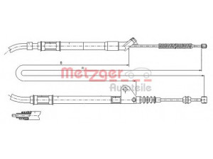 METZGER 17.1415 trosas, stovėjimo stabdys 
 Stabdžių sistema -> Valdymo svirtys/trosai
4643020600
