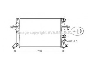 AVA QUALITY COOLING OL2444 radiatorius, variklio aušinimas 
 Aušinimo sistema -> Radiatorius/alyvos aušintuvas -> Radiatorius/dalys
1300258, 1300409, 93174632, 93177122