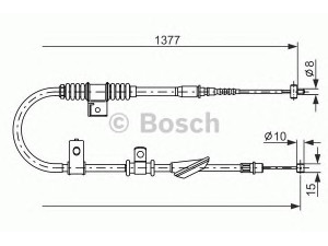 BOSCH 1 987 477 842 trosas, stovėjimo stabdys 
 Stabdžių sistema -> Valdymo svirtys/trosai
59760 27300, 59760 27301