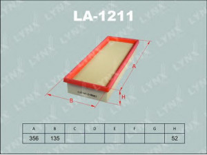 LYNXauto LA-1211 oro filtras 
 Techninės priežiūros dalys -> Techninės priežiūros intervalai
112 094 00 04, 112 094 06 04, 273 094 02 04