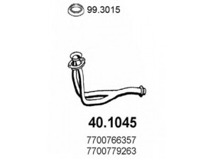 ASSO 40.1045 išleidimo kolektorius 
 Išmetimo sistema -> Išmetimo vamzdžiai
7700766357, 7700769263, 7700779263