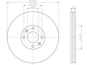 HELLA 8DD 355 106-521 stabdžių diskas 
 Stabdžių sistema -> Diskinis stabdys -> Stabdžių diskas
4249G8, 4246V1, 4249G8, E169107