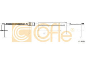 COFLE 10.4576 trosas, stovėjimo stabdys 
 Stabdžių sistema -> Valdymo svirtys/trosai
4745J9