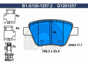 GALFER B1.G120-1257.2 stabdžių trinkelių rinkinys, diskinis stabdys 
 Techninės priežiūros dalys -> Papildomas remontas
5K0 698 451, 5K0 698 451 A, 5K0 698 451