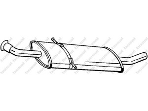 BOSAL 175-017 vidurinis duslintuvas 
 Išmetimo sistema -> Duslintuvas
169 490 03 22, 169 490 18 22