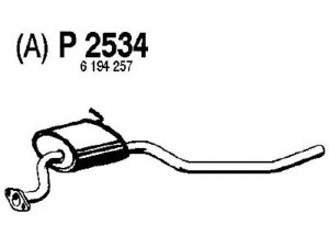 FENNO P2534 vidurinis duslintuvas 
 Išmetimo sistema -> Duslintuvas
6167236, 6194257