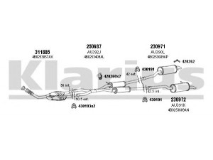 KLARIUS 940664E išmetimo sistema 
 Išmetimo sistema -> Išmetimo sistema, visa