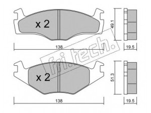 fri.tech. 047.1 stabdžių trinkelių rinkinys, diskinis stabdys 
 Techninės priežiūros dalys -> Papildomas remontas