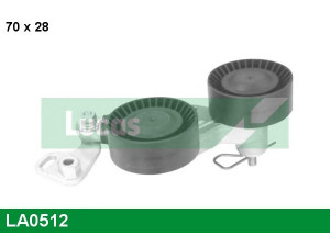 LUCAS ENGINE DRIVE LA0512 diržo įtempiklis, V formos rumbuotas diržas 
 Diržinė pavara -> V formos rumbuotas diržas/komplektas -> Dirželio įtempiklis (įtempimo blokas)