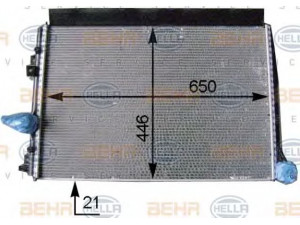 HELLA 8MK 376 910-171 radiatorius, variklio aušinimas 
 Aušinimo sistema -> Radiatorius/alyvos aušintuvas -> Radiatorius/dalys
5ND 121 251