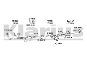 KLARIUS 510045U išmetimo sistema 
 Išmetimo sistema -> Išmetimo sistema, visa