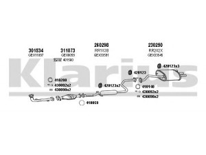 KLARIUS 120036E išmetimo sistema 
 Išmetimo sistema -> Išmetimo sistema, visa