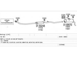 MTS C070462003127 išmetimo sistema 
 Išmetimo sistema -> Išmetimo sistema, visa