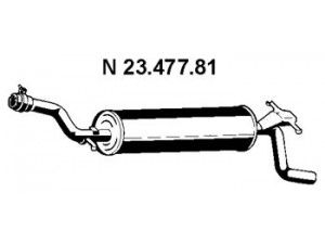 EBERSPÄCHER 23.477.81 galinis duslintuvas 
 Išmetimo sistema -> Duslintuvas
123 490 26 15, 123 490 79 15
