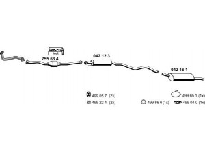 ERNST 050188 išmetimo sistema 
 Išmetimo sistema -> Išmetimo sistema, visa