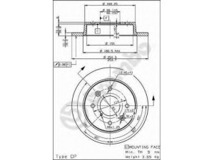 BREMBO 08.5218.10 stabdžių diskas 
 Stabdžių sistema -> Diskinis stabdys -> Stabdžių diskas
H00126251