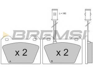BREMSI BP2164 stabdžių trinkelių rinkinys, diskinis stabdys 
 Techninės priežiūros dalys -> Papildomas remontas
GBP259, GBP90259, GBP259, GBP90259