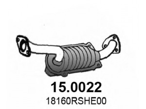 ASSO 15.0022 katalizatoriaus keitiklis 
 Išmetimo sistema -> Katalizatoriaus keitiklis
18160RSHE00