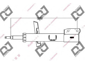 DJ PARTS DS1403GS amortizatorius 
 Pakaba -> Amortizatorius
344292, 344294, 90495392, 90496403