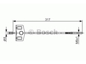 BOSCH 1 987 482 342 trosas, stovėjimo stabdys 
 Stabdžių sistema -> Valdymo svirtys/trosai
36402JG00A