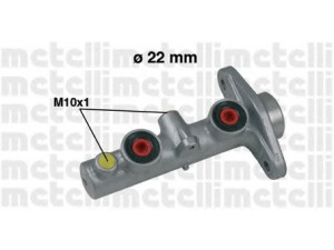 METELLI 05-0498 pagrindinis cilindras, stabdžiai 
 Stabdžių sistema -> Pagrindinis stabdžių cilindras
46100-S04-A13, 46100-S04-A14