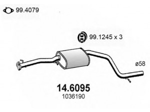 ASSO 14.6095 vidurinis duslintuvas 
 Išmetimo sistema -> Duslintuvas
1026359, 1036190, 1101023, 1118682