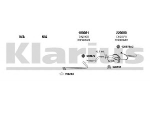 KLARIUS 270283E išmetimo sistema 
 Išmetimo sistema -> Išmetimo sistema, visa
