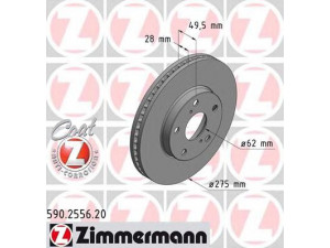 ZIMMERMANN 590.2556.20 stabdžių diskas 
 Dviratė transporto priemonės -> Stabdžių sistema -> Stabdžių diskai / priedai
43512-07020, 43512-33040, 43512-33041