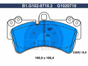 GALFER B1.G102-0710.2 stabdžių trinkelių rinkinys, diskinis stabdys 
 Techninės priežiūros dalys -> Papildomas remontas
955 351 939 10, 955 351 939 11