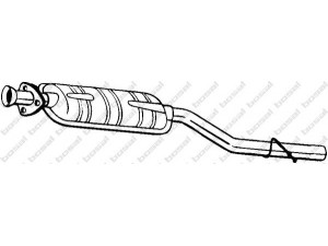 BOSAL 175-023 vidurinis duslintuvas 
 Išmetimo sistema -> Duslintuvas
203 490 35 21, 203 490 49 21