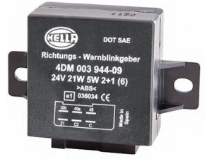 HELLA 4DM 003 944-091 posūkio rodiklio pertraukiklis; posūkio rodiklio pertraukiklis 
 Elektros įranga -> Relė
038 4127, 5010 168944, 50 10 168 944