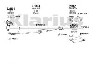 KLARIUS 391195E išmetimo sistema 
 Išmetimo sistema -> Išmetimo sistema, visa