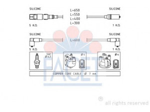FACET 4.9933 uždegimo laido komplektas 
 Kibirkšties / kaitinamasis uždegimas -> Uždegimo laidai/jungtys
N 100 529 07, N 103 164 01, N 103 164 02
