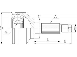 OPEN PARTS CVJ5714.10 jungčių komplektas, kardaninis velenas 
 Ratų pavara -> Sujungimai/komplektas
495913E000, 495913E001