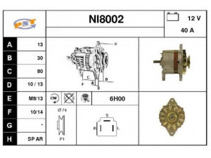 SNRA NI8002 kintamosios srovės generatorius
2309909W10, 2309934W01, 23099R8109