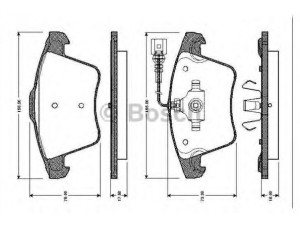 BOSCH 0 986 TB2 462 stabdžių trinkelių rinkinys, diskinis stabdys 
 Techninės priežiūros dalys -> Papildomas remontas
7H0 698 151 A, 7H0 698 151 C