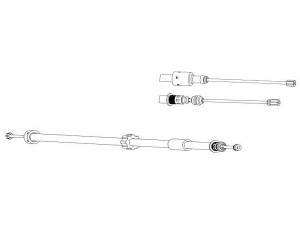 CEF CT02134 trosas, stovėjimo stabdys 
 Stabdžių sistema -> Valdymo svirtys/trosai
4745F9, 96032561, 4745F9, 96032561