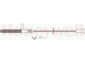 BENDIX 432043B trosas, stovėjimo stabdys 
 Stabdžių sistema -> Valdymo svirtys/trosai
SE022167315A
