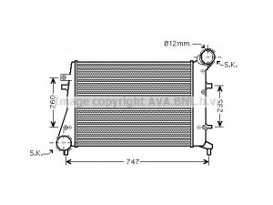 AVA QUALITY COOLING VWA4268 tarpinis suslėgto oro aušintuvas, kompresorius 
 Variklis -> Oro tiekimas -> Įkrovos agregatas (turbo/superįkrova) -> Tarpinis suslėgto oro aušintuvas
1K0145803F, 1K0145803Q, 1K0145803R