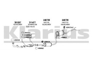 KLARIUS 420203E išmetimo sistema 
 Išmetimo sistema -> Išmetimo sistema, visa