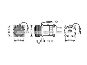 AVA QUALITY COOLING DFK057 kompresorius, oro kondicionierius
1405137, 1655564, AENA610