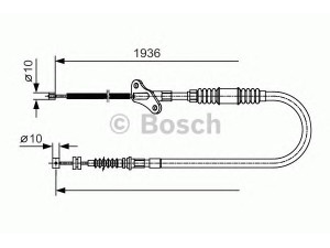 BOSCH 1 987 482 111 trosas, stovėjimo stabdys 
 Stabdžių sistema -> Valdymo svirtys/trosai
522427, 91152689, 91152689