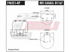 CASALS B1167 dėklas, pneumatinė pakaba 
 Pakaba -> Pneumatinė pakaba
1314903, 1402423