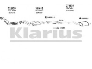 KLARIUS 060387E išmetimo sistema 
 Išmetimo sistema -> Išmetimo sistema, visa